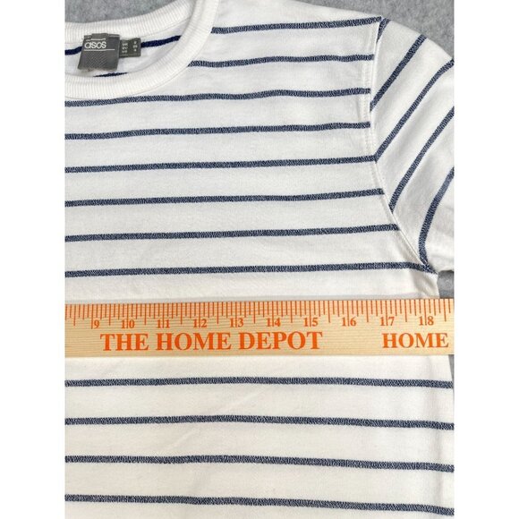 Asos Ladies Navy Stripe Jersey Knit Long Sleeve Top Size Small - Picture 10 of 15